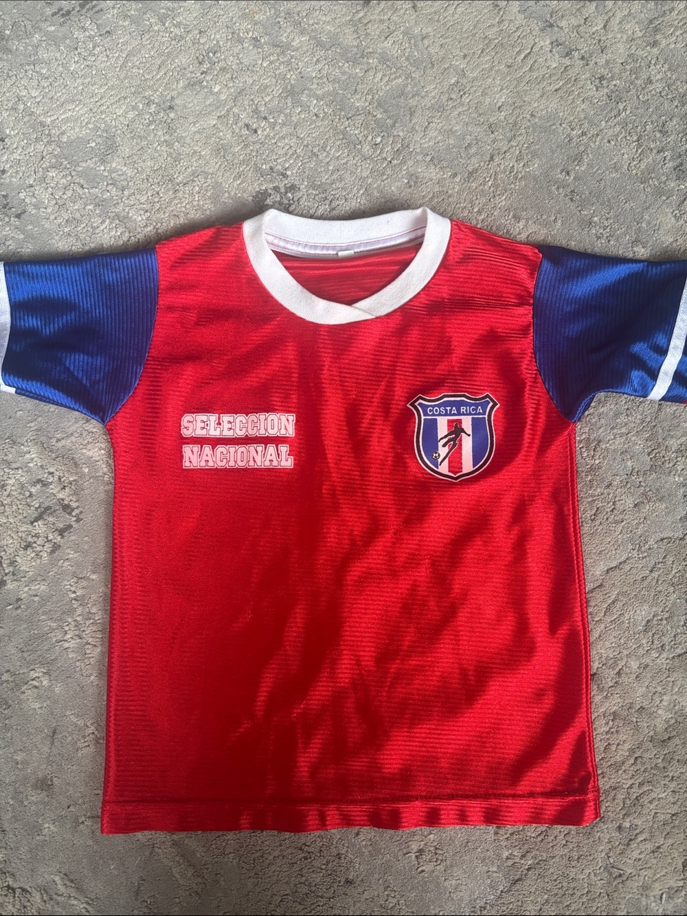 Costa Rica Kids Red and Blue Soccer Jersey